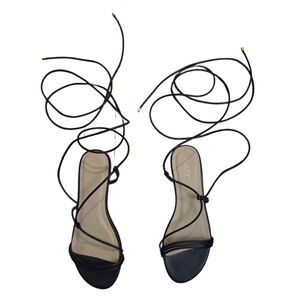 Classic Black Lace-Up Ankle or Knee High Sandals